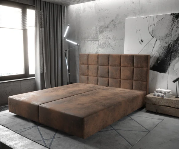 Boxspringgestell Dream-Fine 180x200 cm Mikrofaser Braun