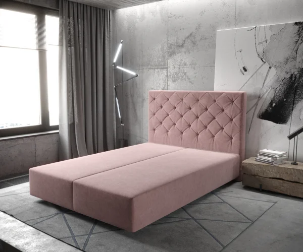 Boxspringgestell Dream-Great 140x200 cm Mikrofaser Rosé