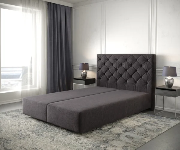 Boxspringgestell Dream-Great 160x200 cm Mikrofaser Schwarz