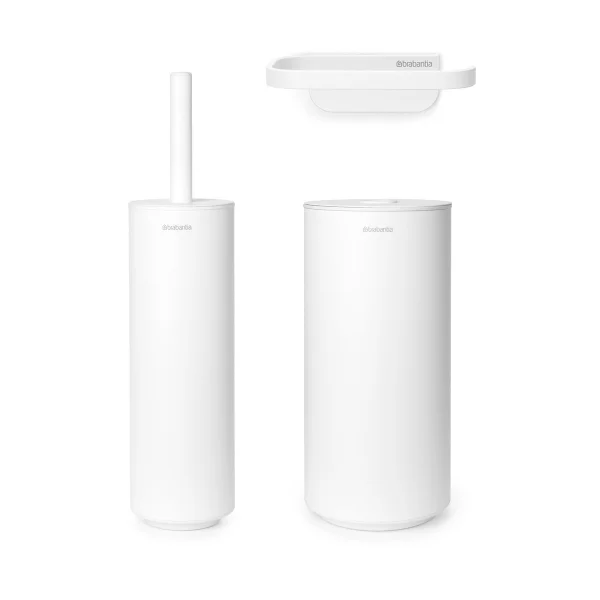 Brabantia Mindset Toiletten-Set, 3-teilig Mineral Fresh White