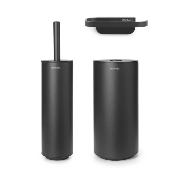 Brabantia Mindset Toiletten-Set, 3-teilig Mineral Infinite Grey