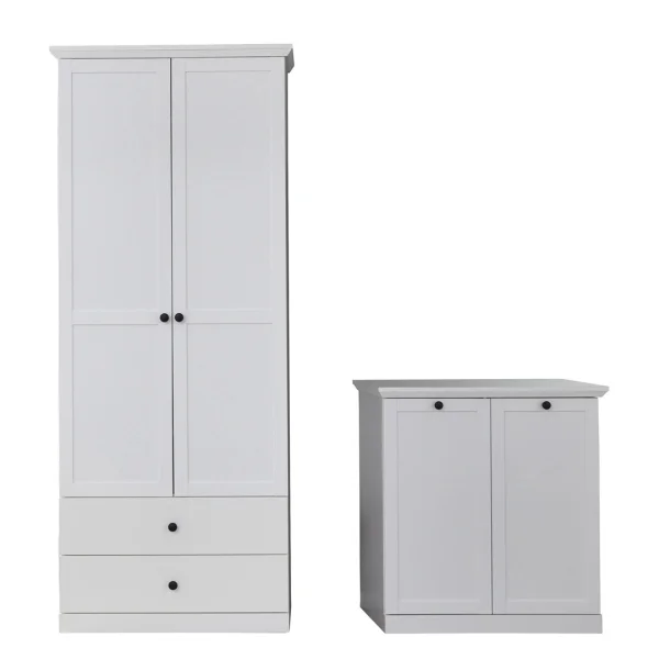 BrandsonBaxter Garderobenmöbel 177 x 196 cm weiß.