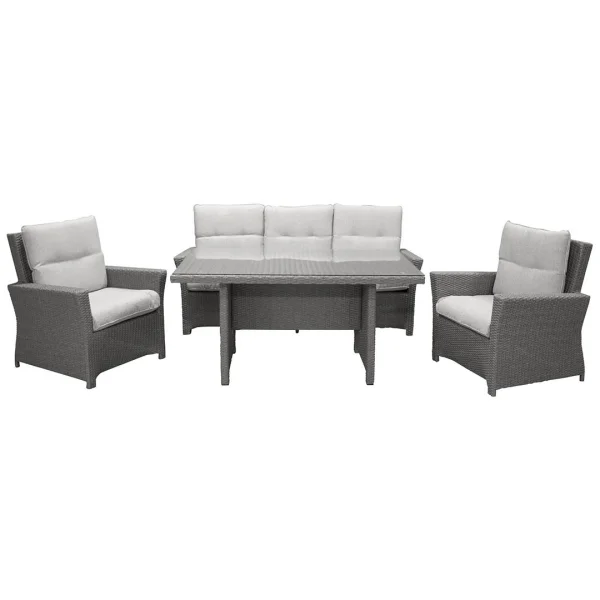 Brentwood Gartenset 4 Teile grau.