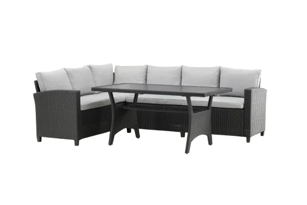 Brentwood Loungeset 2 Teile grau,schwarz.