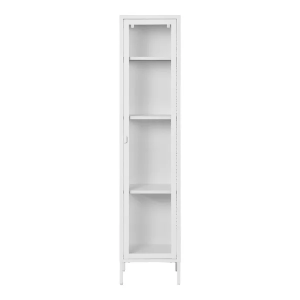 Brisbane Vitrinenschrank 1 Glas Tür weiß.