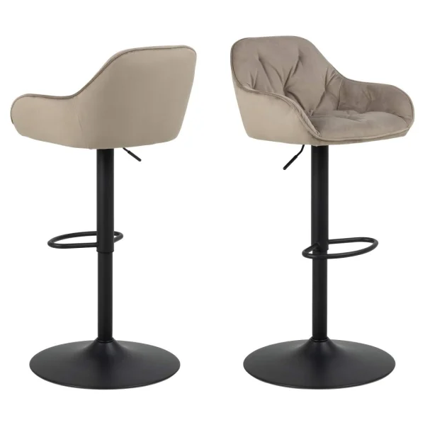 Brooke Barhocker Velour Drehfunktion beige.