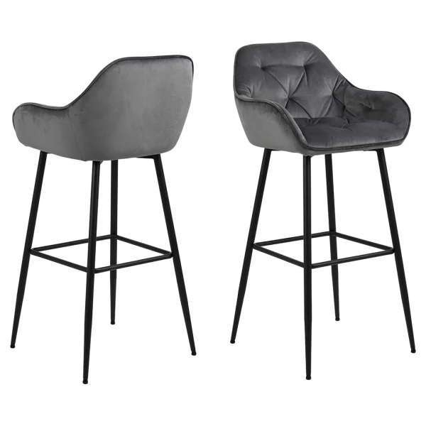 Brooke Barhocker Velour dunkelgrau.