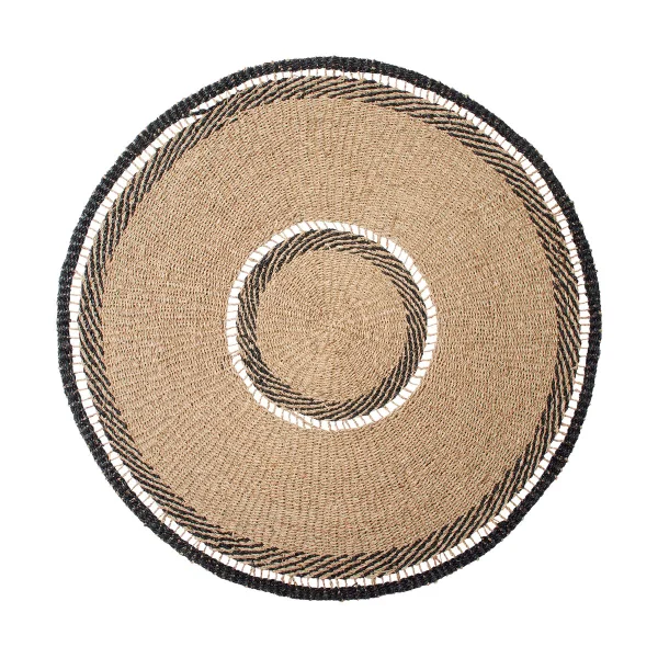 Broste Copenhagen Anina Teppich Seetang Ø120cm Natural-black