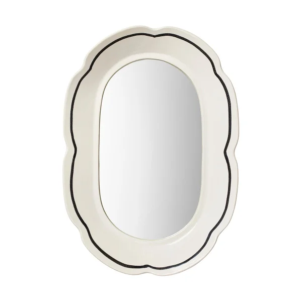 Broste Copenhagen Hilma Spiegel 30x45 cm Off white-black