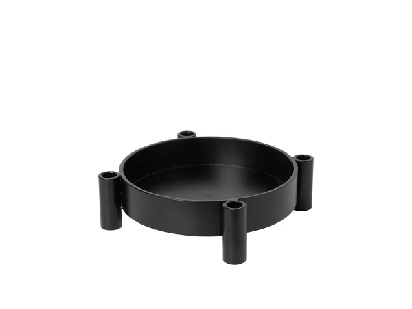 Broste Copenhagen Seiden Kerzenhalter Ø32 cm Aluminium Schwarz