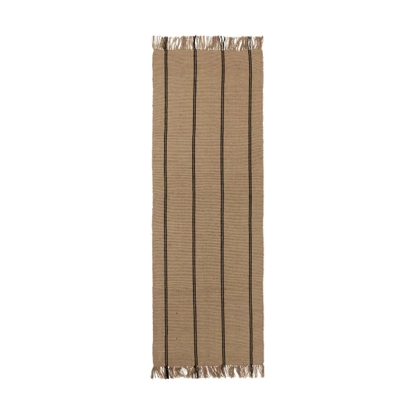 Broste Copenhagen Yuki Fussmatte Black-natural, 70x200 cm