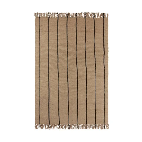 Broste Copenhagen Yuki Matte Black-natural, 140x200 cm