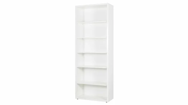 Bücherregal Büroregal weiß hochglanz 82 x 217 cm - DISEGNO