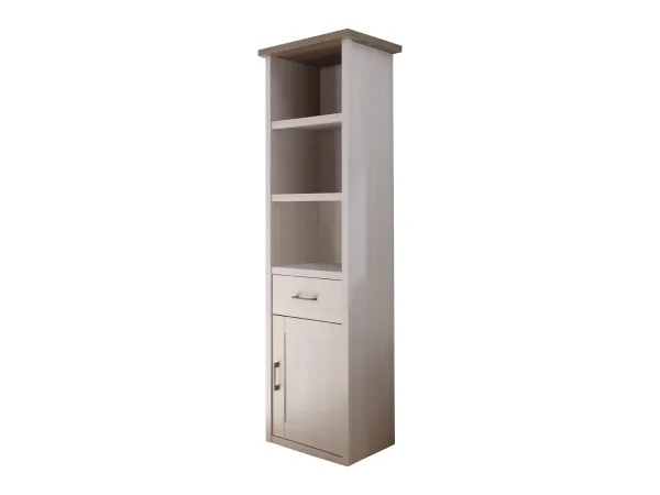 Bücherregal Standregal Pinie weiß - Trüffel  54 x 200 cm - LUCA