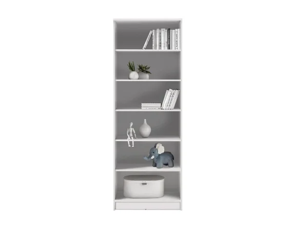 Bücherregal Standregal weiß 72 x 198 cm - 5 Einlegeböden - OPTIMUS