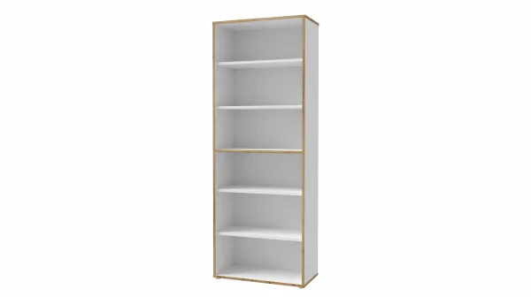 Bücherregal weiß - Artisan Eiche 85 x 182 cm - KEFLAVIK