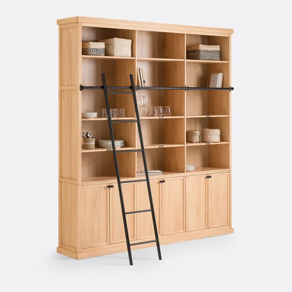 Bücherwand Mit Leiter Dario, Kiefer