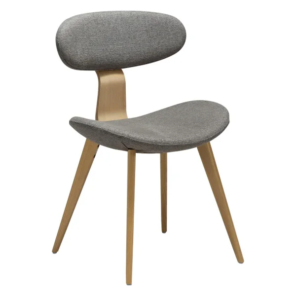 Buckle Dan-Form Esszimmerstuhl Bouclé hellbraun.