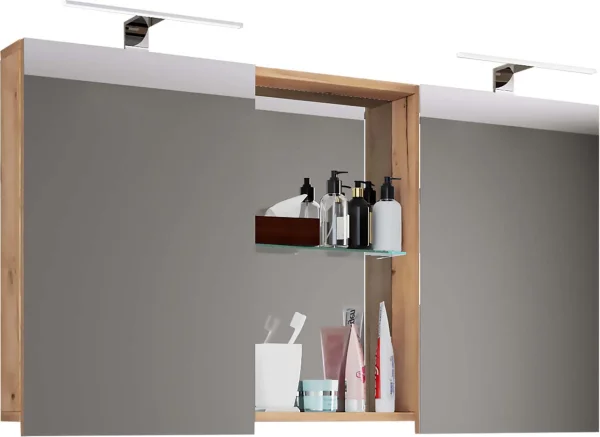 Budasi Spiegelschrank Bad Eiche dekor.
