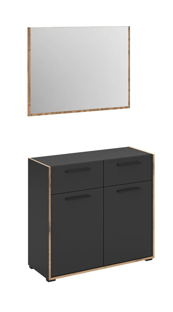 Bueno Garderobenmöbel Set B1 dunkelgrau.