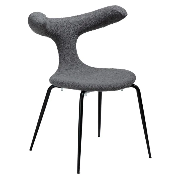 Bull Esszimmerstuhl Bouclé grau.