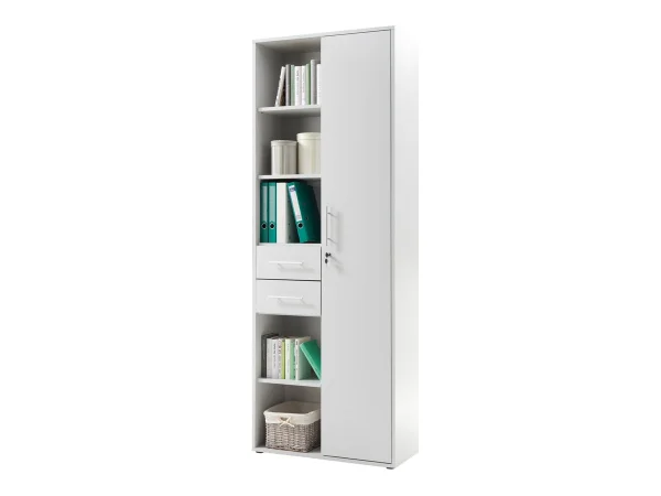 Büroschrank lichtgrau 80 cm x 216 cm - 8 Einlegeböden - PRONTO