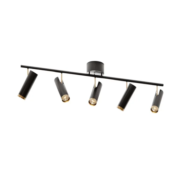 By Rydéns - Puls Bar 5 Deckenleuchte Black/Brass