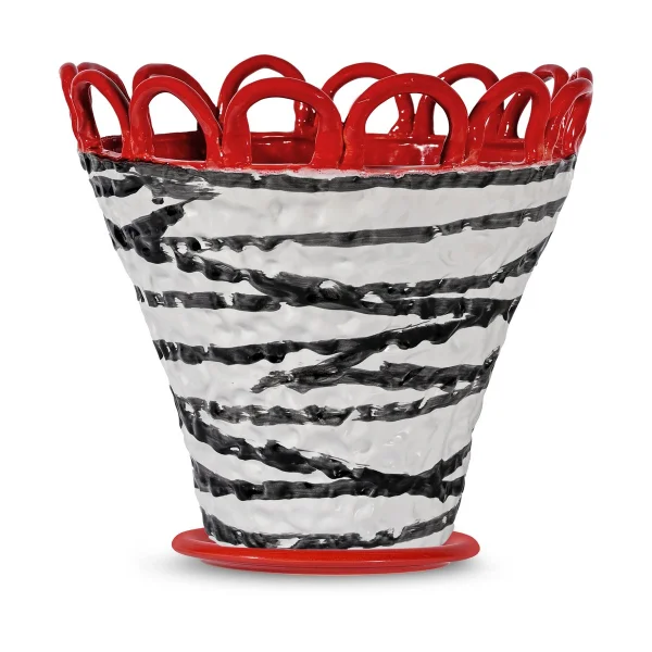 Byon Patty Topf L Ø30 cm Zebra-rot