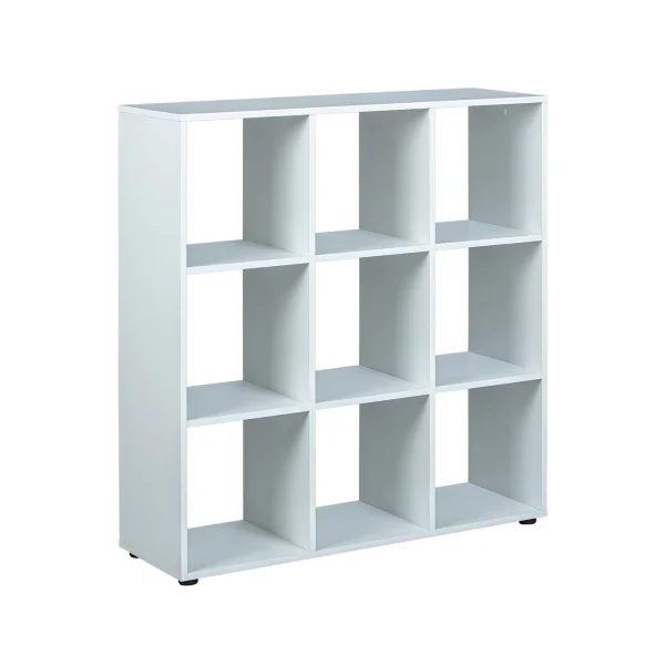 Cadora Regal Raumteiler, 9 Fächer weiss.