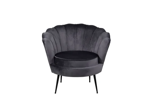 Calais Sessel Velour dunkelgrau.