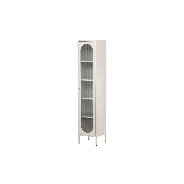 Cali Vitrinenschrank 1 Tür beige.