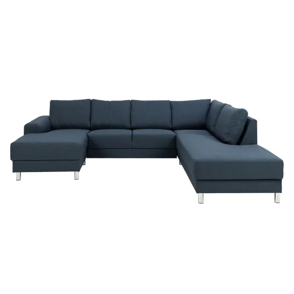 Calverton Ecksofa Chaiselong links gewendet dunkelblau.