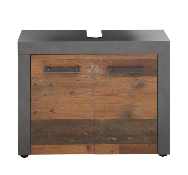 CancunIndy Waschbeckenunterschrank Eiche Dekor.