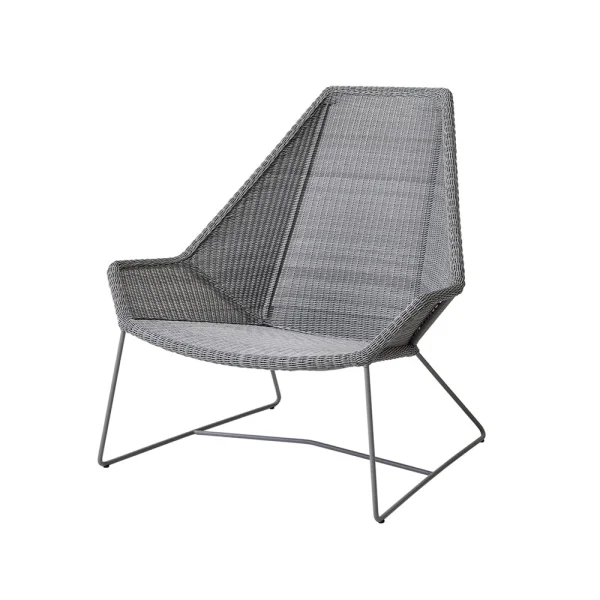 Cane-line Breeze Lounge-Sessel mit hoher Rückenlehne Weave Light Grey