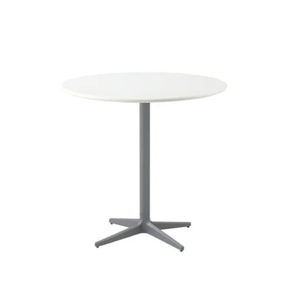 Cane-line Drop Café-Tisch Ø80 cm White-Light Grey