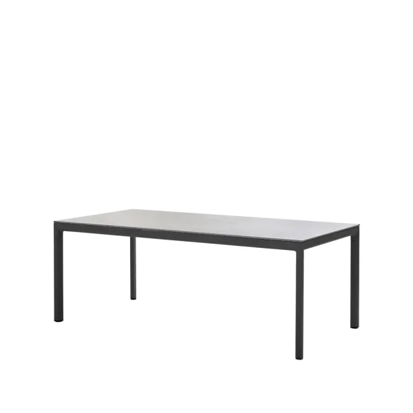 Cane-line Drop Esstisch Fossil grey-lavagrau aluminium stativ