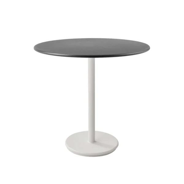 Cane-line Go Café-Tisch Ø80 cm Lava Grey-White