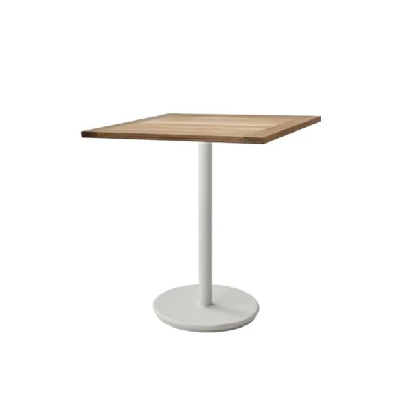 Cane-line Go Café-Tisch Teak 72x72 cm Weißes Stativ
