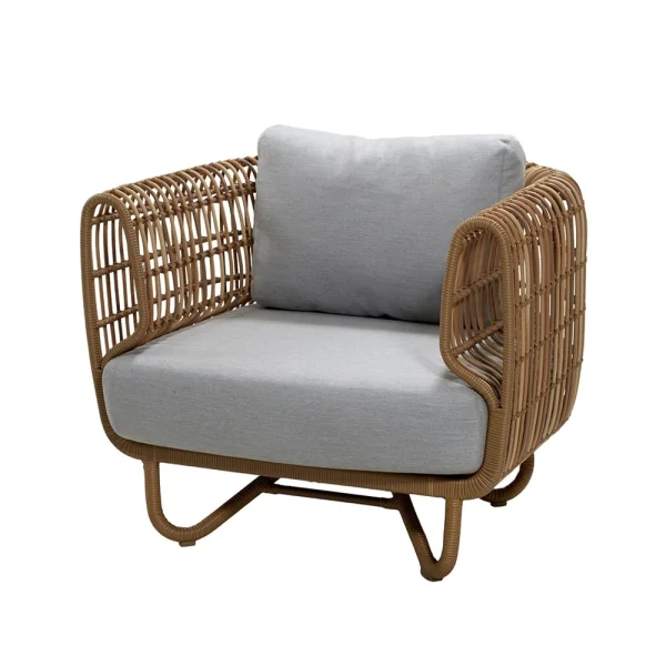 Cane-line Nest Loungesessel Weave Natural, Cane-Line Matt Light Grau