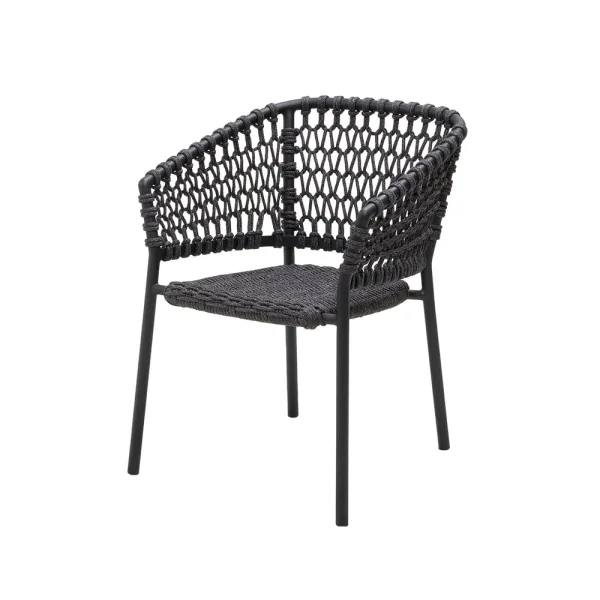 Cane-line Ozean Armlehnstuhl Soft Rope Dark Grey