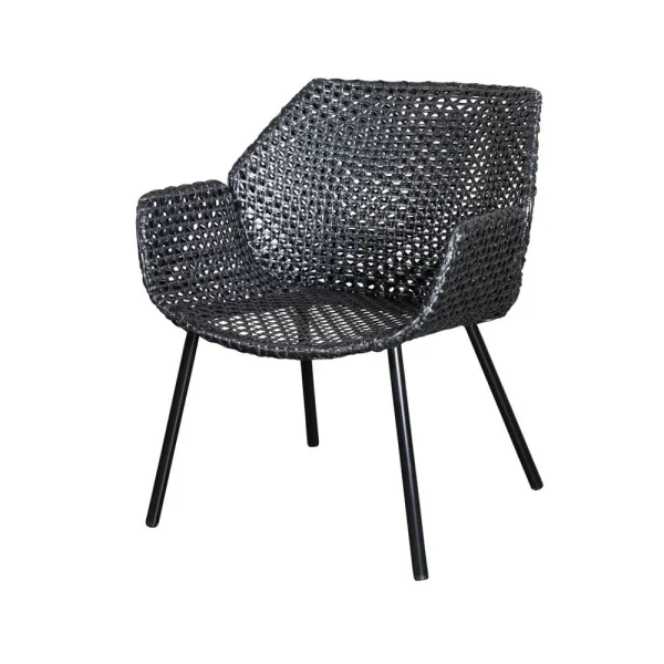 Cane-line Vibe Lounge-Sessel Black/Anthracite