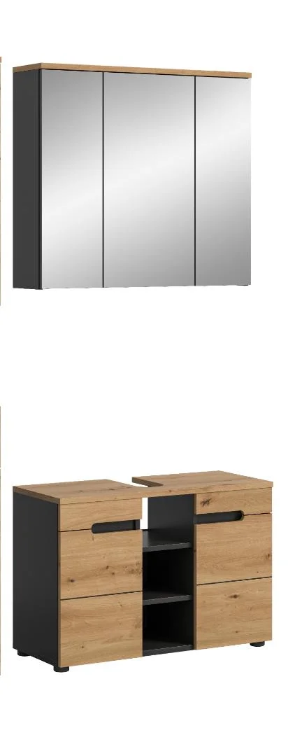 Canu Badmöbelset C1 Eiche Dekor, grau.