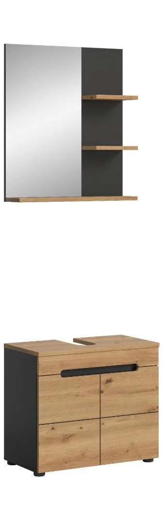 Canu Badmöbelset C2 Eiche Dekor, grau.