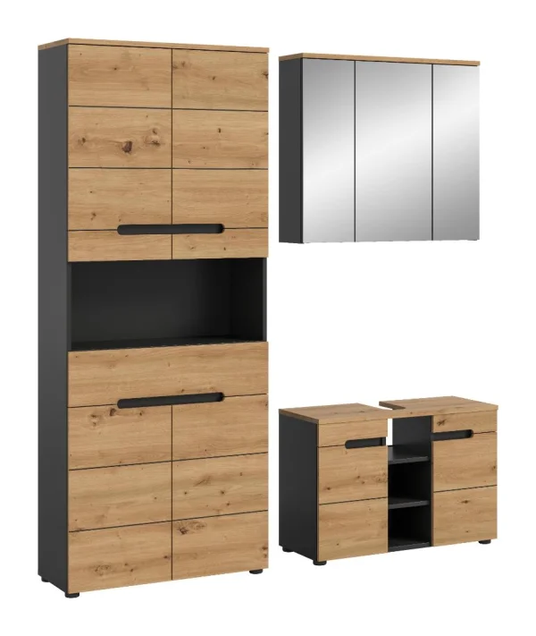 Canu Badmöbelset C3 Eiche Dekor, grau.