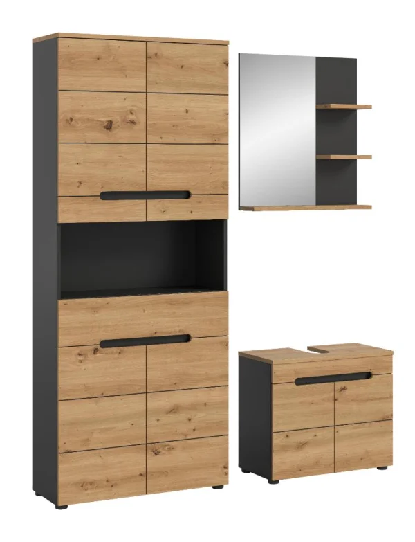 Canu Badmöbelset C4 Eiche Dekor, grau.
