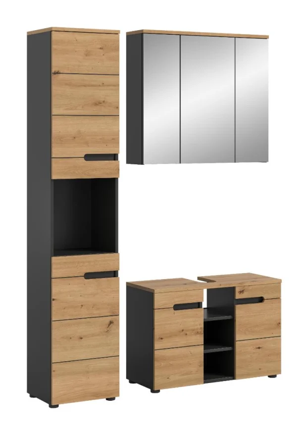 Canu Badmöbelset C5 Eiche Dekor, grau.