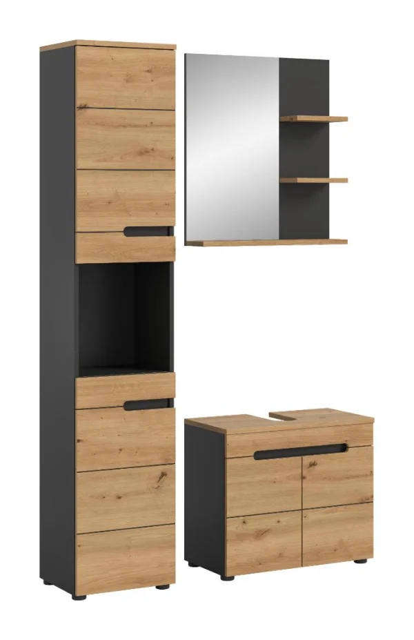 Canu Badmöbelset C6 Eiche Dekor, grau.