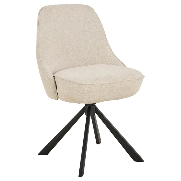 Carlton Esszimmerstuhl Drehfunktion beige.