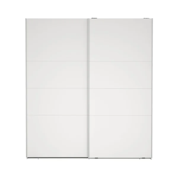 Catania Kleiderschrank 201x179x67cm, 2 Schiebetüren weiß.