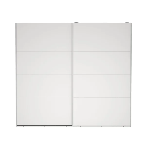 Catania Kleiderschrank 221x244x67cm, 2 Schiebetüren weiß.